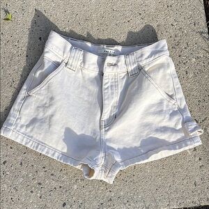 PacSun Cream Cargo Jean Shorts 25